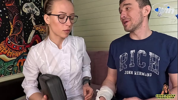 Russian Amateur Video With Dirty Talks. Big Dick Dude Fucking Nurse